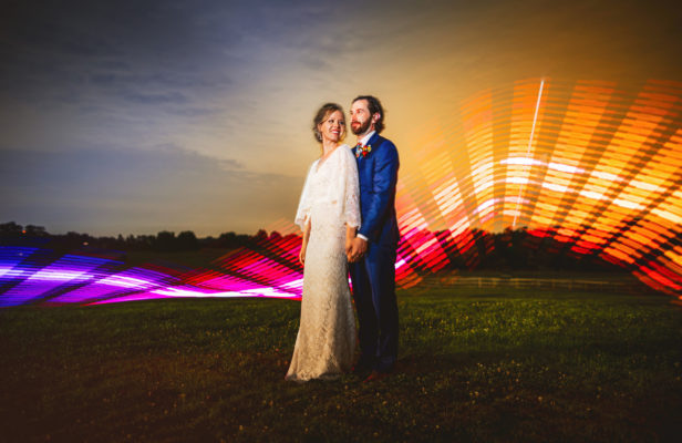 Wedding Couple at Dusk | Radnor Hunt