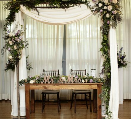 bride and groom wedding reception seating